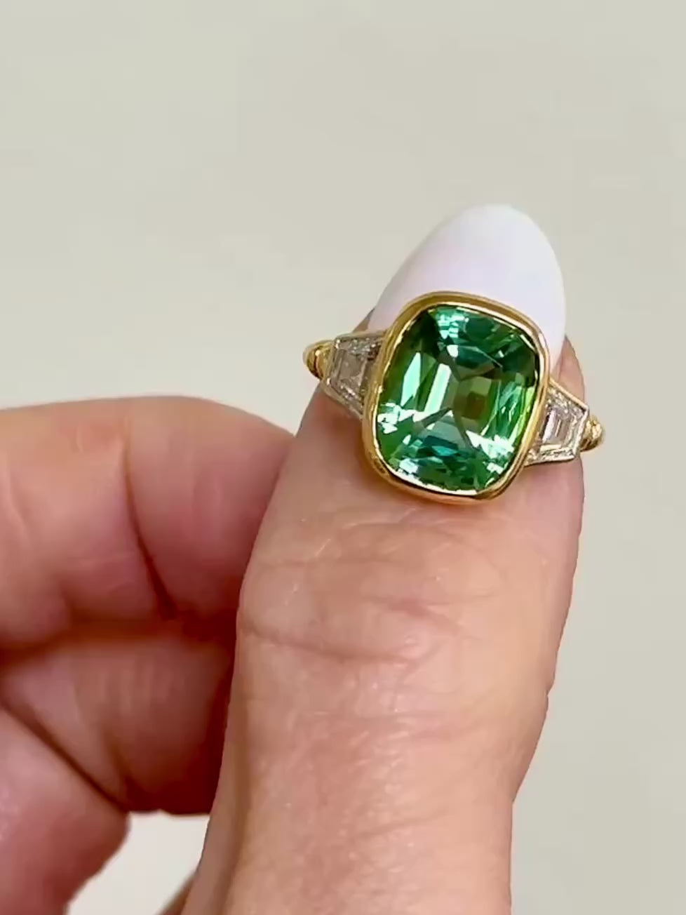 Tourmaline & Diamond Ring