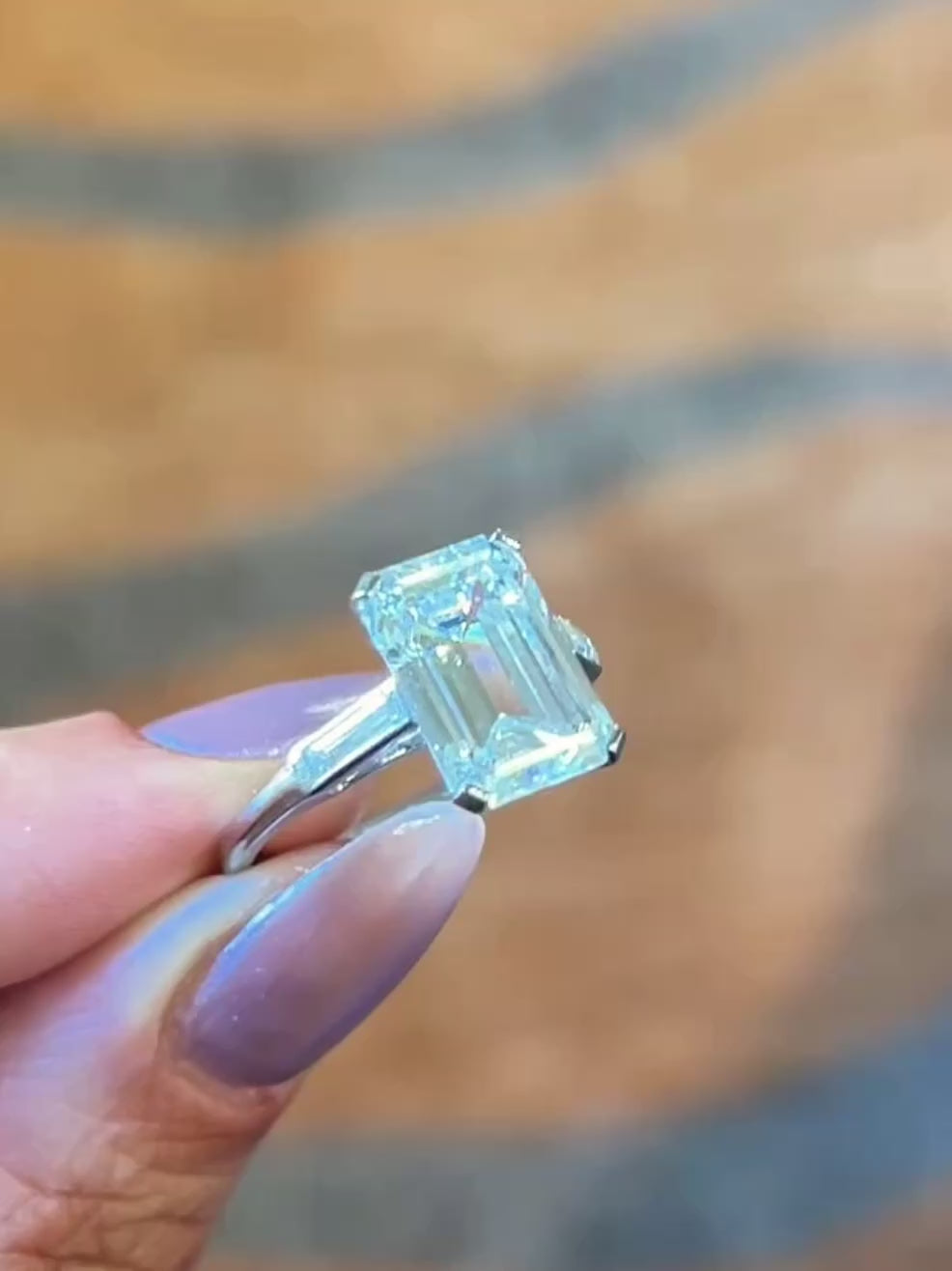 5.05ct Emerald Cut Diamond Ring