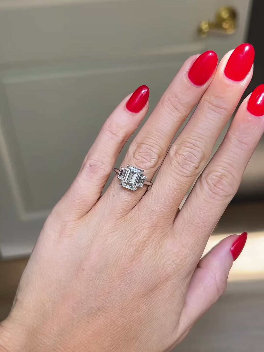 3.00ct Emerald Cut Diamond Ring
