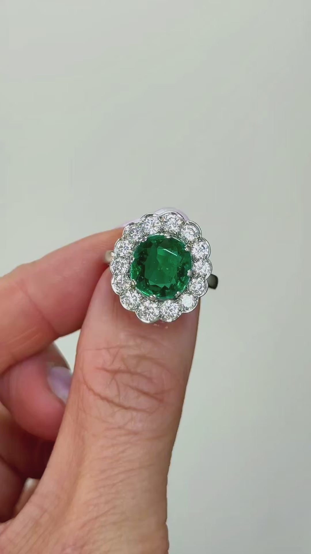 Colombian Emerald Ring & Diamond Ring