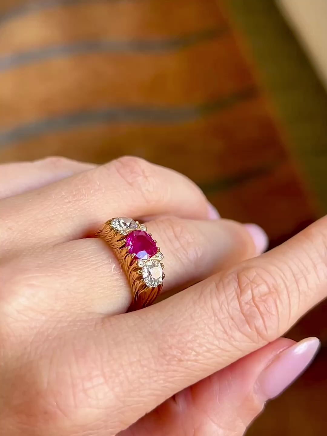 18KYG, Ruby & Diamond Ring