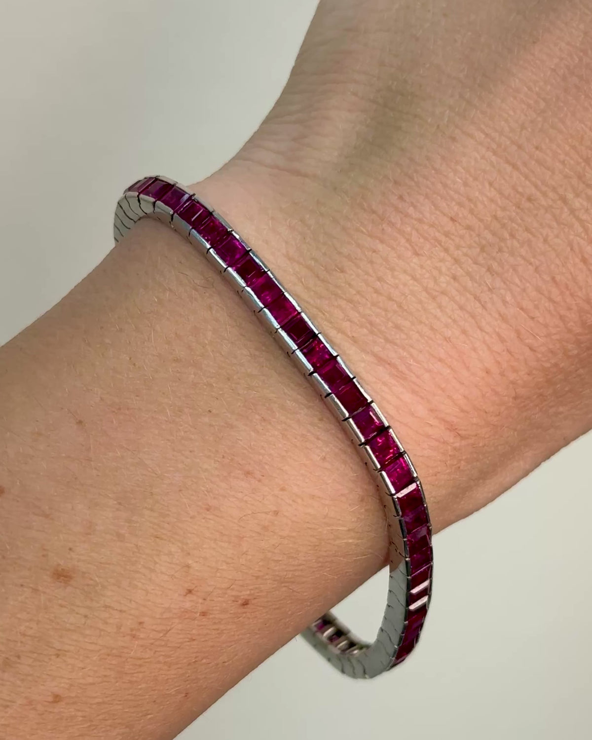 Vintage Gold & Ruby Line Bracelet