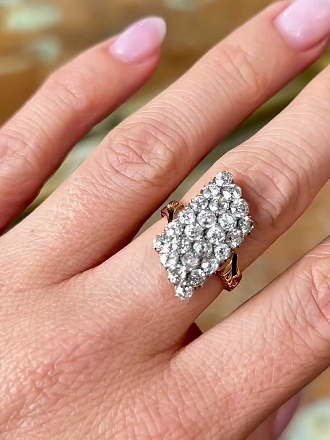 Vintage 14KYG Diamond Ring